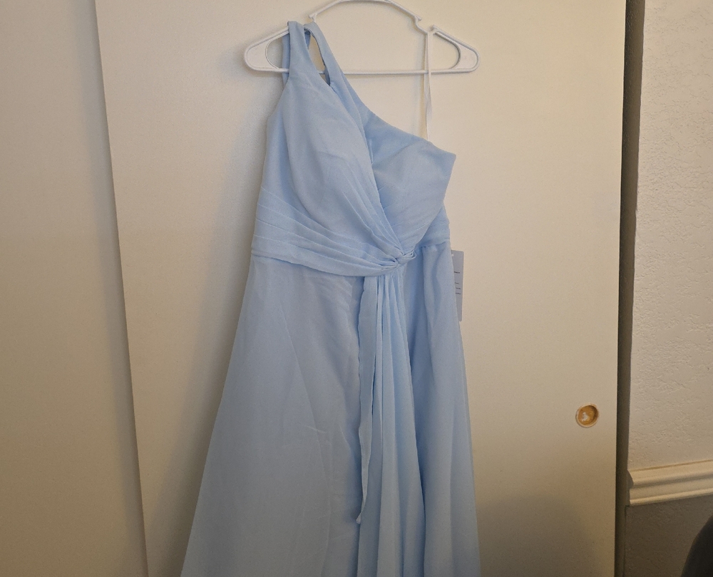 Amazon Women's One Shoulder Dress - Light Blue